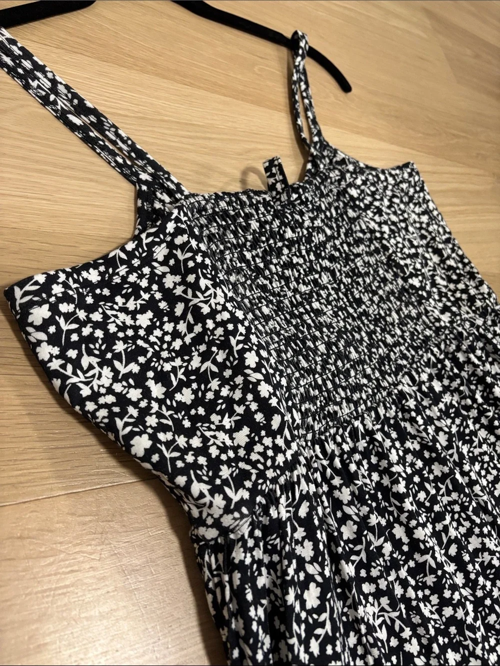 Midi Sundress (L) Group Alina Viscose Soft Stretch Pockets Black White Floral - Picture 14 of 16